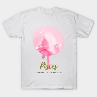 Pisces Zodiac Artprint Illustration Poster Drawing Art Print Constellation Astrology T-Shirt